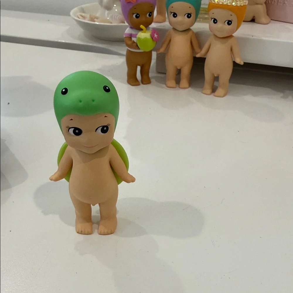 Cute Green Frog Costume Baby Doll Keychain - Kids Toy
